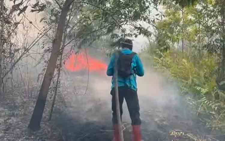 Pemadaman karhutla Kalteng. Gubernur Kalteng menekankan ancaman Karhutla yang dihadapi di Kalimantan Tengah bukanlah persoalan sederhana. (FOTO: NITTA)