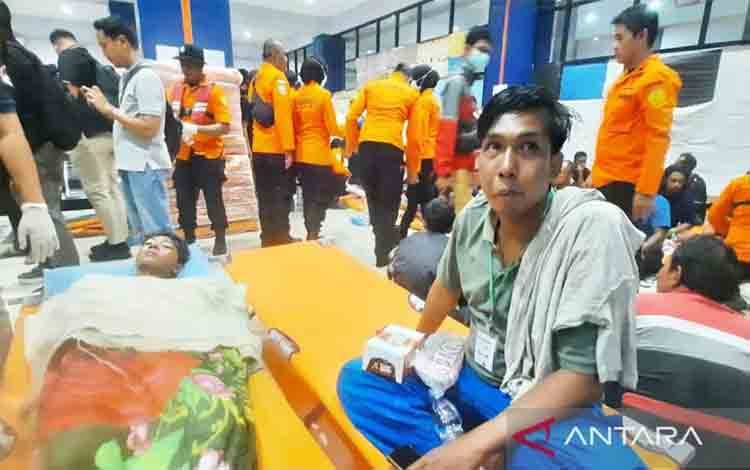 Riyanda penumpang selamat Kapal Virgo Transport 8 ditemui di Pelabuhan Trisakti Banjarmasin, Minggu malam (13/9/2026). ANTARA/Firman