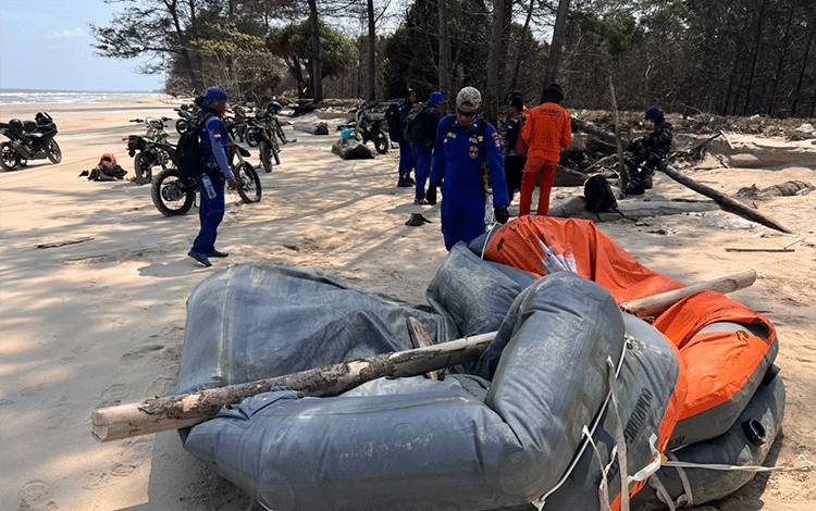 Tim Gabungan Sisir Pesisir Sungai Perlu, 6 Life Raft KM Virgo Transport 8 Diamankan