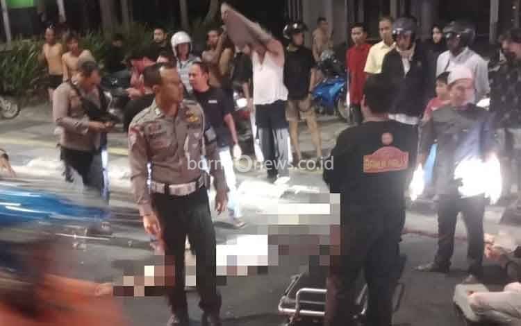 Pemotor Tewas Bersimbah Darah di Jalan Ahmad Yani Km 38 Martapura