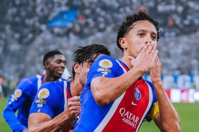 PSG Taklukkan Marseille 2-1, Torres dan Marquinhos Jadi Penentu