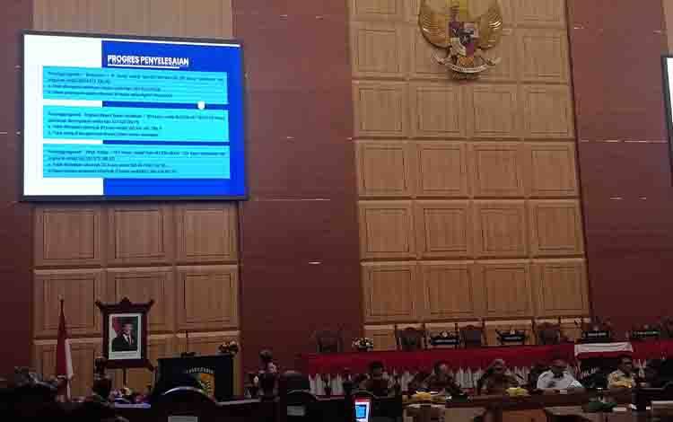 Rapat laporan hasil pemantauan atas penyelesaian kerugian daerah semester I tahun 2026. (FOTO: MARINI)
