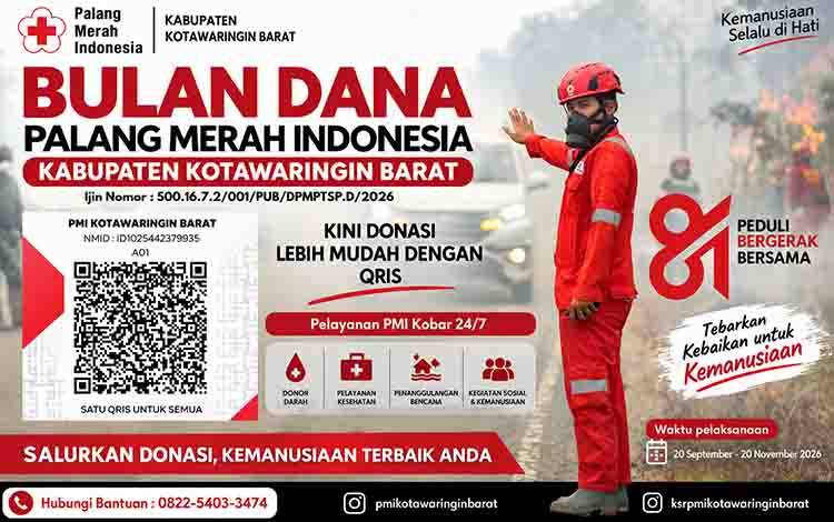 PMI Kotawaringin Barat Resmi Buka Bulan Dana 2026, Donasi Dikembalikan untuk Layanan Kemanusiaan