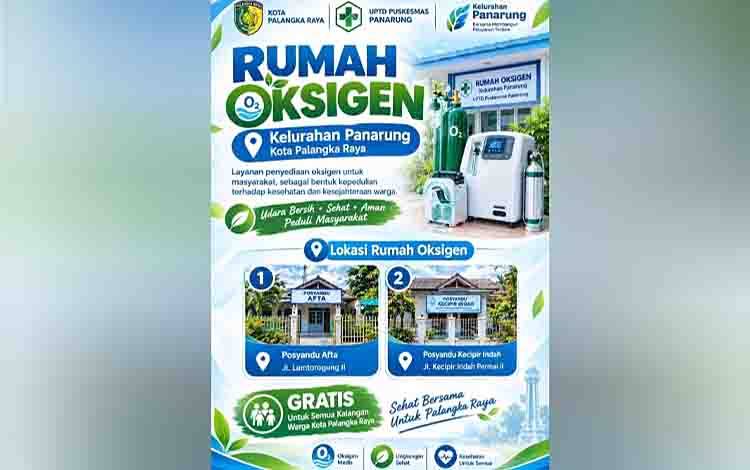 Kelurahan Panarung Hadirkan Rumah Oksigen, Layanan Gratis Bagi Warga Terdampak Asap
