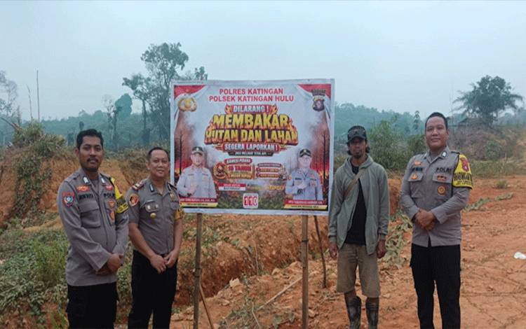 Polisi Pasang Peringatan Sanksi Pembakar Lahan Bisa Berujung Pidana