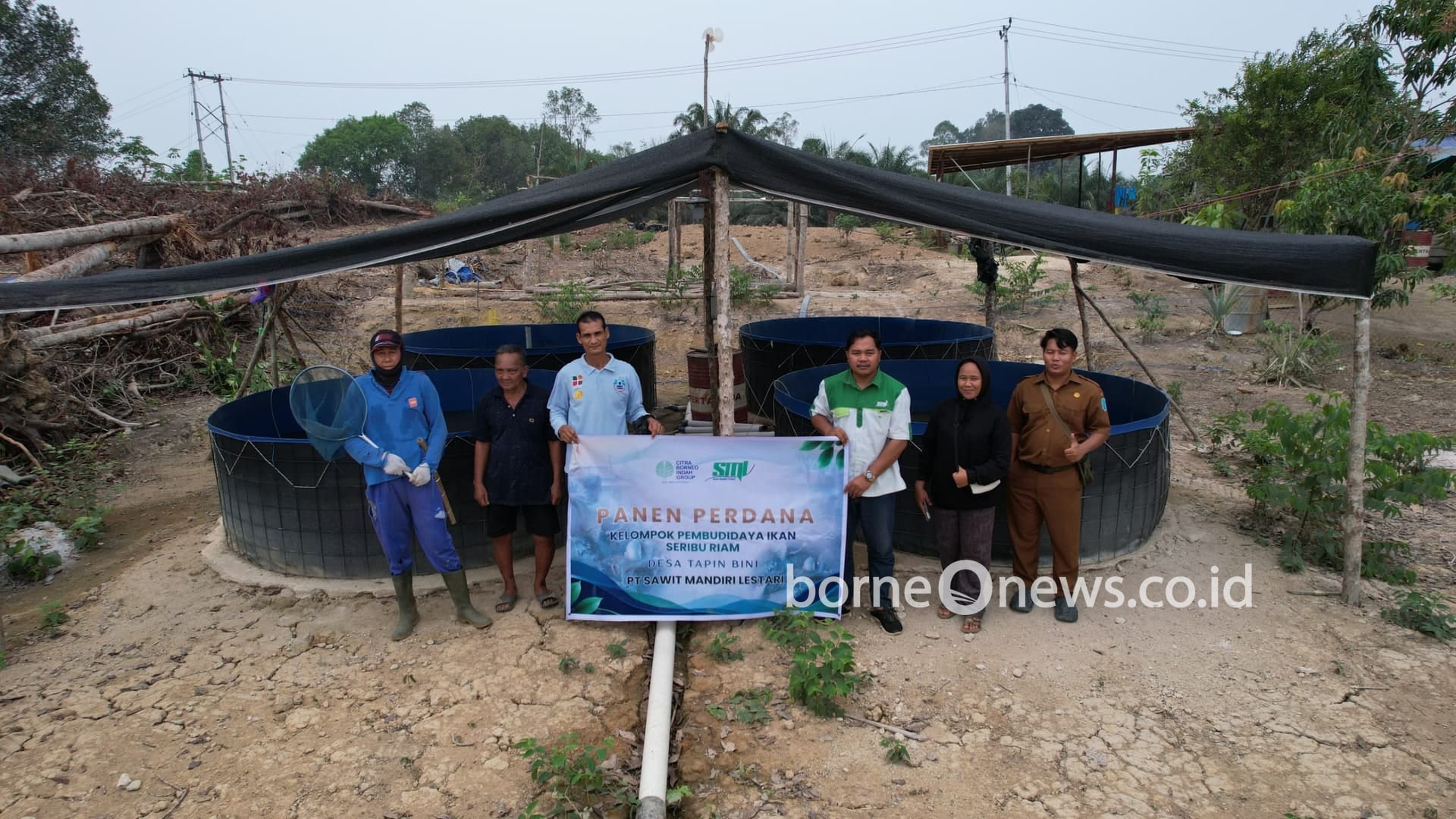 Poktan Seribu Riam Lamandau Panen Perdana 110 Kg Lele dari Program CSR PT SML