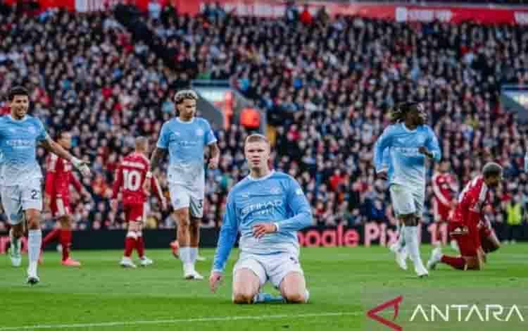 Manchester City Permalukan Liverpool 3-0 di Stadion Anfield