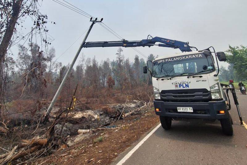 Jaringan Listrik Rusak Akibat Karhutla di Pulang Pisau dan Palangka Raya