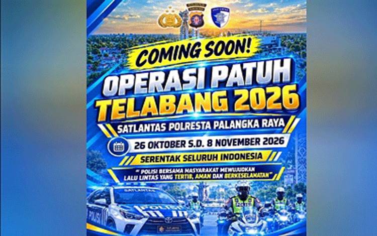 Polda Kalteng Akan Gelar Operasi Patuh Telabang pada 26 Oktober hingga 8 November
