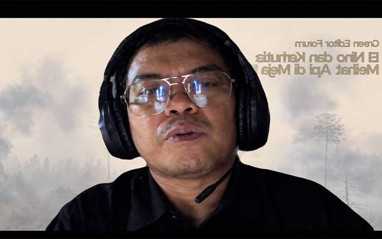 Pemred Borneonews.co.id Pariyanto Marman di acara Green Editor Forum atau GEF bertajuk El Nj?o dan Karhutla: Melihat Api di Meja Redaksi yang diselenggarakan SIEJ pada Senin, 19 Oktober 2026. (FOTO: TESTI PRISCILLA)