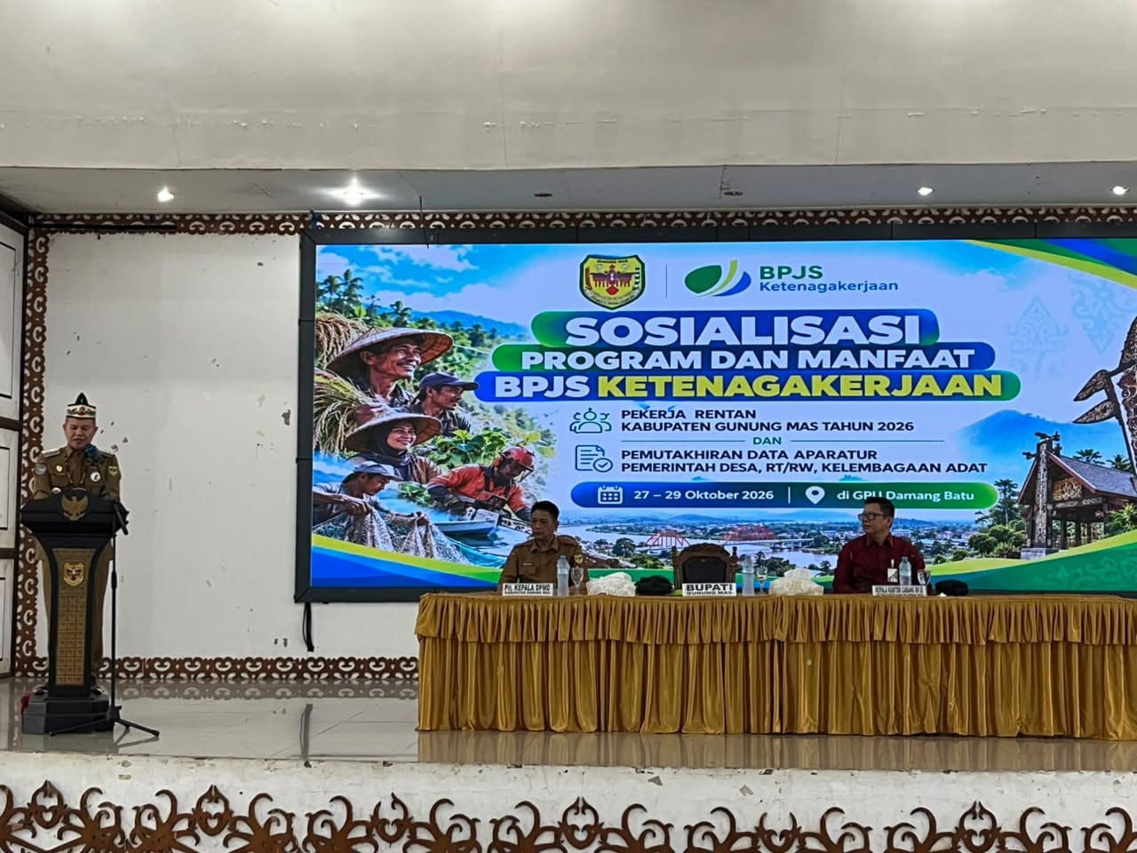 Bupati Gumas Tekankan Perlindungan Pekerja Rentan Lewat BPJS Ketenagakerjaan