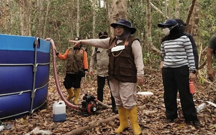 Bupati Kobar Bermalam di TNTP, Tinjau Pemadaman Karhutla dan Kebutuhan Relawan