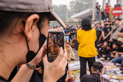 Dokumentasi Mahasiswa Demo Kantor Gubernur Kalimantan Tengah, foto 13