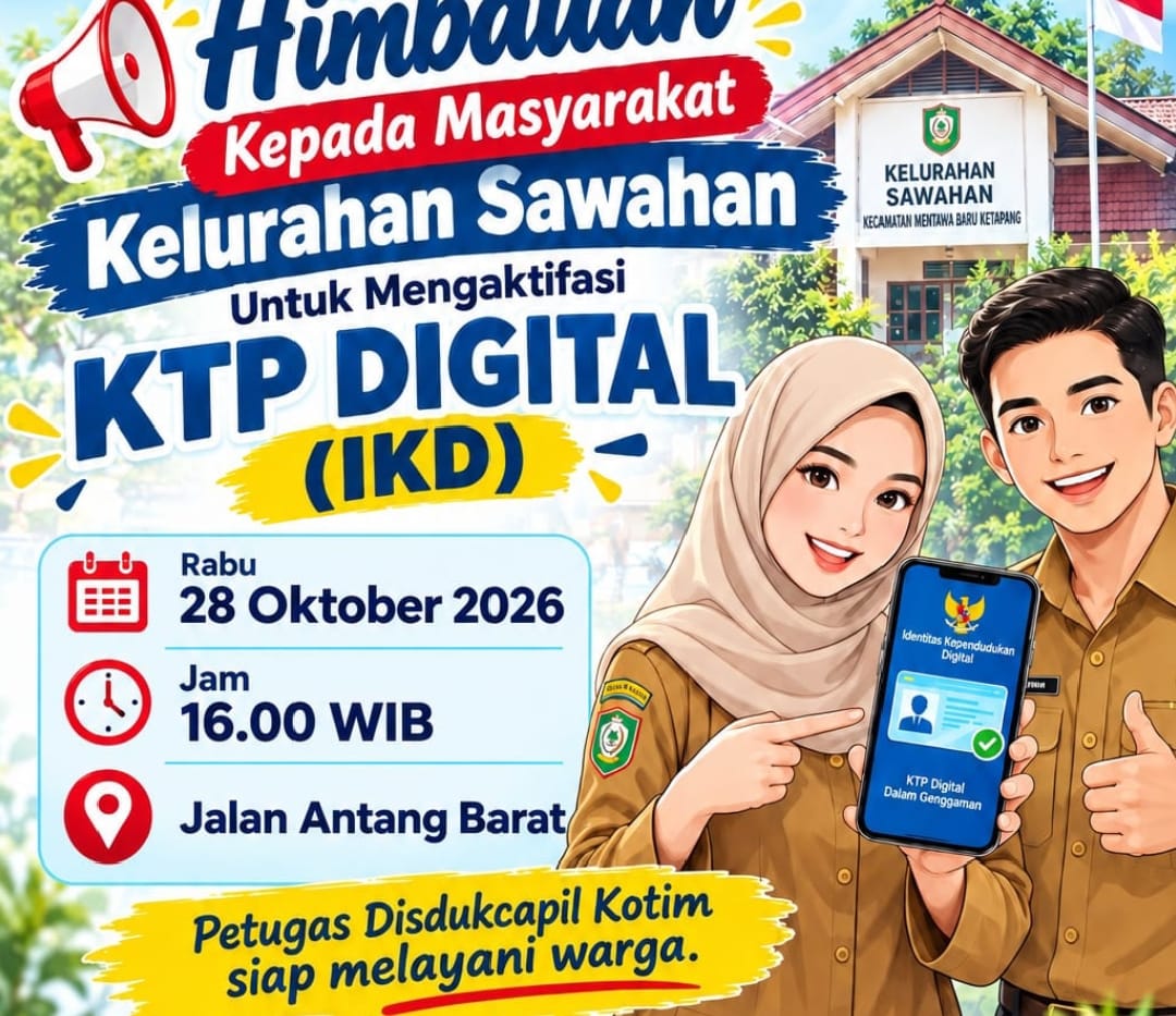 Kelurahan Sawahan Fasilitasi Aktivasi KTP Digital, Warga Diminta Siapkan Persyaratan