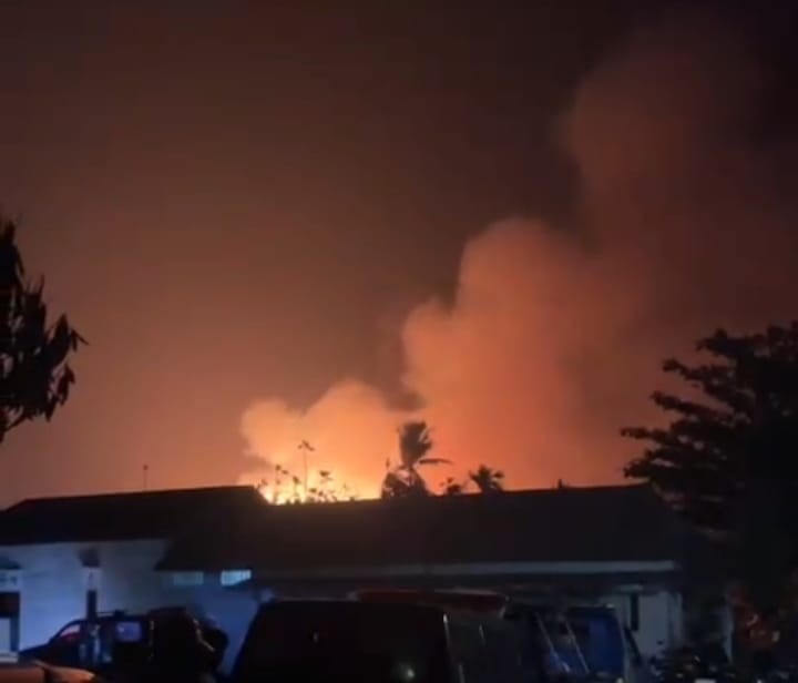Kebakaran Melanda Berangas Barat Batola, Api Sempat Membesar di Permukiman Padat
