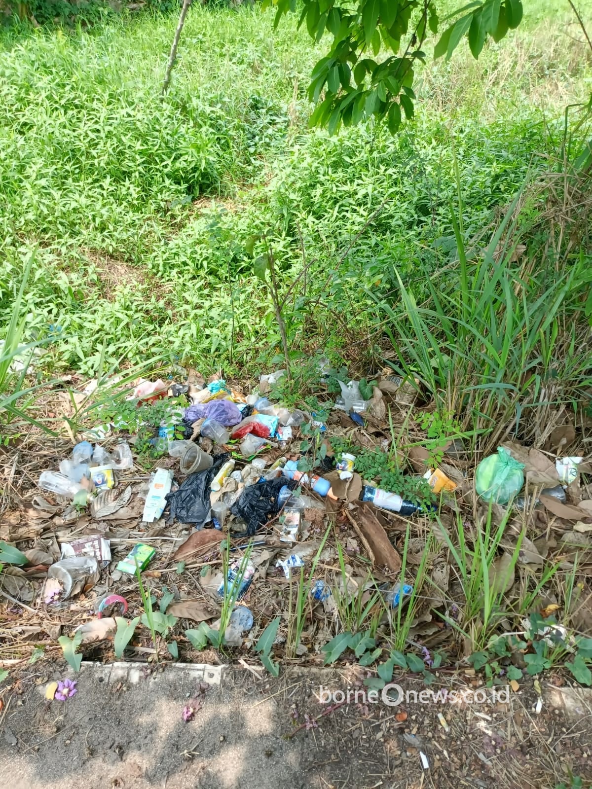 Sampah Berserakan di Jalan Pemuda Menuju Palingkau Kapuas, Warga Mengeluh